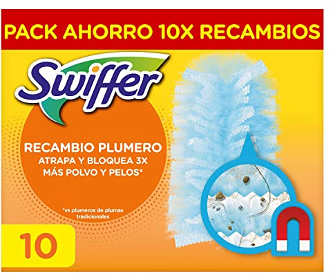 Swiffer Duster Recharge Plumeau, Parfum Febreze, 10 Recharges, Plumeau Poussière, Attrape-Poussière et Retient la Poussière, Conçu pour Toutes les Surfaces Sèches