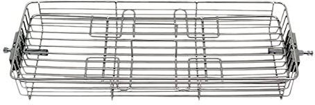 QINGGANGLING999 Barbecue Grill Panier 1 torréfacteur de Gril en Acier Inoxydable Un Barbecue Brochettes Four Faites pivoter Les crevettes de crevette rôties de crevette Panier à Rôtir (Size : 36CM)