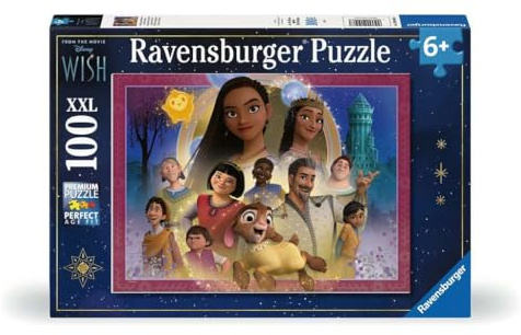 Ravensburger Puzzle Disney Wish Das Reich der Wünsche - 100 XXL Teile ab 6 | 100 XXL Teile Disney Wish Puzzle, Kinderpuzzle ab 6 Jahre, Ravensburger Qualität