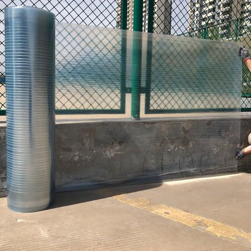 Dachplatten aus Polycarbonat,UV-beständig Klar Gewächshaus Platten Stegplatten,Sonnenschutz Regenschutz,Vordach für Draußen,Carports Überdachung,Ersatzplatten,Leicht zu Schneiden (1,5m x 6m)