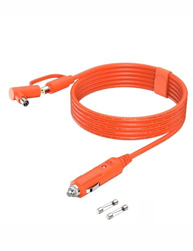 Tonton Caricabatteria da auto 12 V-24 V DC7909/8020, cavo di ricarica per accendisigari, 2 m, compatibile con la centrale elettrica portatile BLUETTI EB3A/EB70/EB70S, Jackery Explorer 1000 V2/500/300