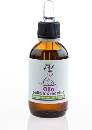 TL PET | Olio per Pulizia Orecchie Cane & Gatto in Gocce 50ml - Detergente Orecchie Cane Gatto Contro Acari e Cerume - con Olio di Mandorle Dolci, Essenziale di Tea Tree, Olio di Oliva Fermentanto