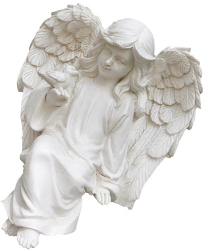 Yardwe Sculpture Ange Résine pour Décoration Intérieure Et Extérieure Figurine Ange Adorable pour Chambre Jardin Événements Spéciaux Anniversaire Et Fêtes