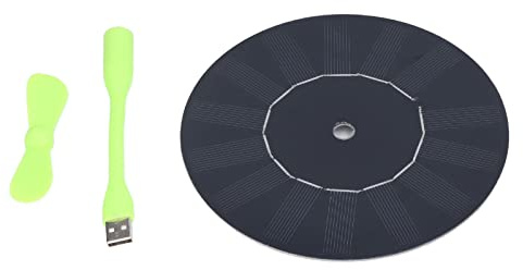 Small Usb Car Fan Ventilation Pet House Round Silicone Cooling Solar Panel Monocrystalline Silicone 5W 1W Mini Photovoltaic Panel for Vehicle Circular Cooled Fanner Fans