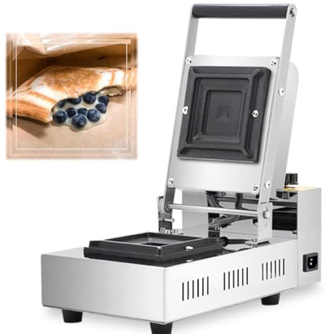 GAYAYAS Sandwich Maker pressa per panini Commerciale, Waffle per Hamburge Pressa per Panini Elettrica Antiaderente Design di Riscaldamento su Due Lati