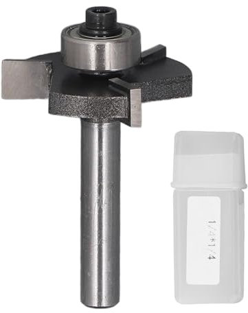1/4-Zoll-Schaft-T-Nut-Fräser, T-Schienen-Schlitzfräser, Hartmetall-Holzfräser, 3 Schneiden, Zum Nuten und Falten von Sperrholz