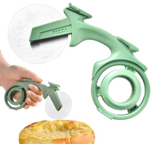 XUZOPIM Pizza Cutter, Bicycle Pizza Cutter, Wheel With Non-Stick Coating Stainless Steel Pizzaschneider Fahrrad, Super Sharp Blades, Novelty Gift