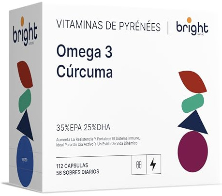 Omega 3 TG y Curcuma con Jengibre y Pimienta negra – SmartAbsorb™ | Fórmula esencial para apoyo inmunitario. Reduce la inflamación y ayuda al cuerpo a mantenerse en equilibrioI | 56 Dosis Diarias