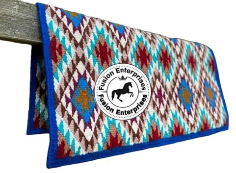 EQUIEMPRESS Sattelunterlage Western Ranch/Westernsatteldecke aus Neuseelandwolle, Top Wool Pad Sensor Flex (Anpassung möglich) A-303 (32 x 32)