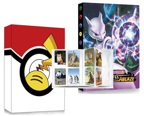 Due Raccoglitore carte, Album per Carte Collezionabili, 30 Pagine e può Contenere 240 Carte, Materiale PP Resistente e Impermeabile, Per Collezionisti, Giovani e Appassionati di Giochi di Carte (pk1)