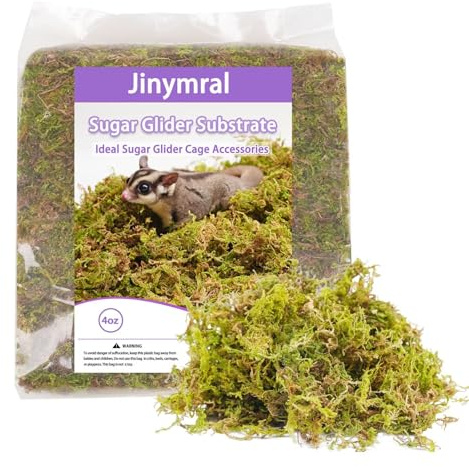 Jinymral Sugar Glider Cage Accessories, Ideal Sugar Glider Supplies for Tank Habitat, 4oz Bedding