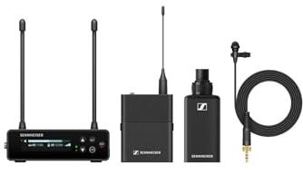 Sennheiser EW-DP ENG SET (S7-10) Portable Digital UHF Wireless Microphone System with EK Receiver, SK Bodypack Transmitter and ME2 Omnidirectional Lav Mic - Black (700045)