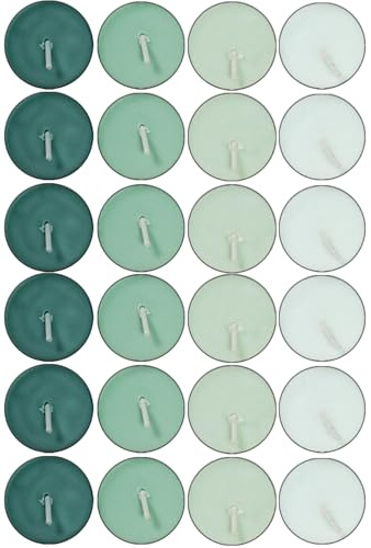 24 Pack Green Scented Tealight Candles,Soy Wax Candles with Essential Oils,Home Decor and Aromatherapy Perfect for Holiday,Wedding,Spa
