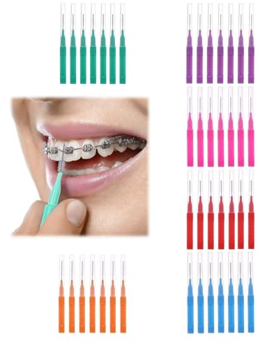48 PCS Interdentalbürste,Zahnzwischenraumreiniger Wiederverwendbar,Interdentalbürsten,Zahnreinigung Zwischenräume,Zahnzwischenraumbürsten, Zahnbürste Zwischenräume zur Reinigung