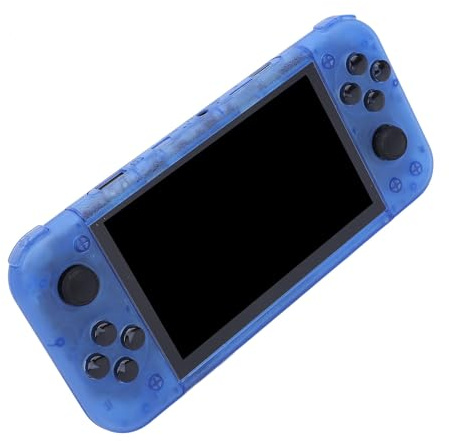 MENDUNER Consola de Juego de Mano 5 Pulgadas 800x480 Pantalla 2GB DDR4 RAM 19+ Emuladores RETRO RETRO Gaming Incorporado 64GB HD Multimedia Salida Larga Batería Duración de la Batería (Azul