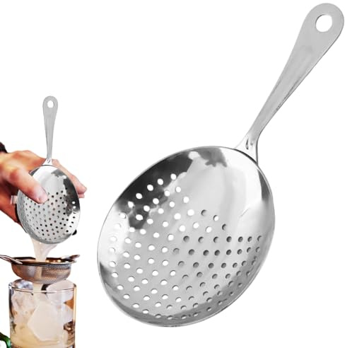 Colador De Cócteles - Cuchara De Acero Inoxidable - Colador Para Barman - Para Bar En Casa Elaboración De Bebidas Con Coctelera Y Vaso Mezclador