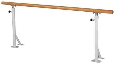 Höhenverstellbare 80–115 cm große Doppel-Tanzstange, bodenstehende Stretching-Tanzstange, Trainingsgerät, Fitness-Ballettstange, 100 cm, weiß