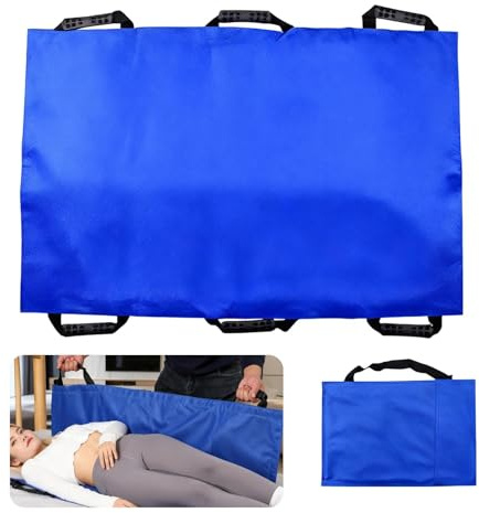 Slide Sheets for Moving Patients on Bed, Slide Sheet with Handles, Tubular Transfer Slide Sheet for Cars Wheelchairs Obese People Elderly Hospitals Home Care (70 * 110cm, Blue)