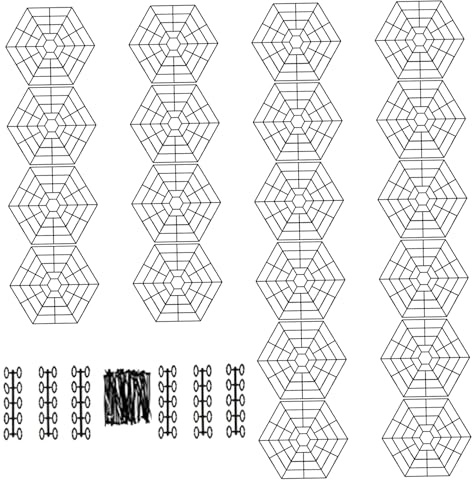 Hilai Red para estanques de Peces, 20 Unidades de Cubierta Hexagonal para Estanque, Red de plástico Flotante en Agua, fácil instalación, Accesorios para Peces Resistentes a garzas y Cuervos