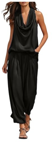 Conjunto Mujer Dos Piezas Verano Elegante Lino Y Algodón Conjunto Camiseta Sin Mangas Casual pantalones pierna ancha ropa Cómodo Diarios Casa Playa Vacacione negocios ocio vacaciones conjuntos trabajo