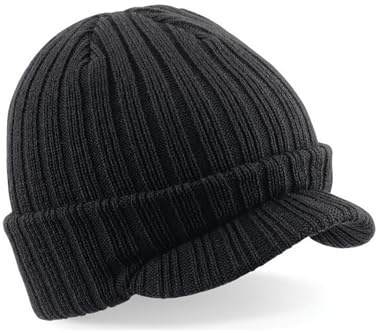 Beechfield Unisex's B448.BLK spetsig mössa, svart, en storlek
