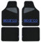 Sparco SPC1901A Set Tappeti in Moquette, Nero/Blu