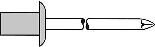 TPF Comercial 0007693320412 - Pack de 500 remaches ciegos (aluminio, inox, 4.0 x 12.5 mm)