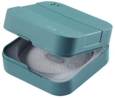 DENTiCASE Patentierte hygienische Aufbewahrungsbox, türkis, 1 Stück