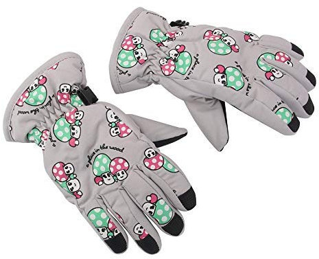 Sanmum Kinder Ski Handschuhe Warme Winter Skating Handschuhe Outdoor Sports Snow Handschuhe mit elastische Bündchen für Kinder 2-4 Jahre Alte (Grau)