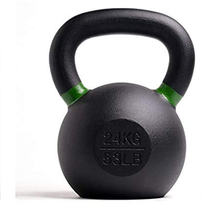 Kettlebells AGYH Schwarz Gusseisen, Muskelkrafttraining for Hauptgymnastik, 4 Kg / 6 Kg / 8kg / 10 Kg / 12 Kg / 14 Kg / 16 Kg / 18 Kg / 20 Kg / 24 Kg (Size : 24kg/52.9lb)