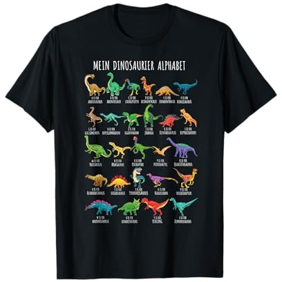 Dinosaurier-Arten Alphabet A-Z Dino ABC T-Rex T-Shirt