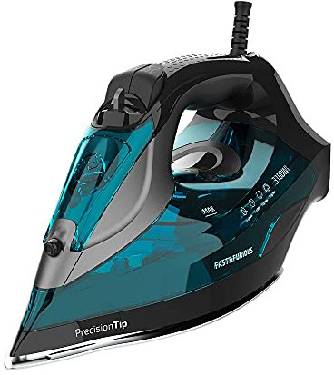 Cecotec Plancha Ropa de Vapor Fast&Furious 5055 Pro. 3100 W, Suela de Cerámica, Deslizamiento TurboSlide, 5 Niveles de Temperatura, Golpe de Vapor 255g/min