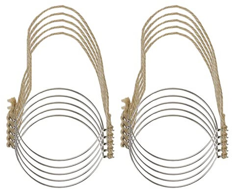 Pastlla 10 ganchos de alambre para tarros de acero inoxidable para colgar tarros de alambre de arpillera para tarros de conserva, frascos de pinta, frascos de boca regular, diámetro de 76 mm