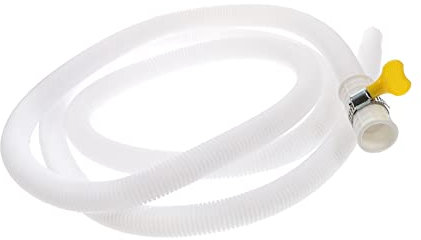HONMEET Portable Air Conditioner Drain Hose Extension Flexible Polyethylene Washing Machine Inlet Pipe Stainless Steel Clamp Thickened Drainage Tube Easy Installation Versatile Use