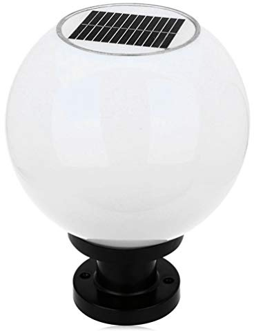 OSALADI Lampada Solare Forma Di Palla Per Esterni Illuminazione Da Giardino Con Design Pratico e Facile Installazione Luce Da Cortile Per Ambienti Esterni Bianco