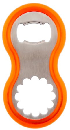 KOALA Abrebotellas Acero Inoxidable,10 Unidades, Naranja | Dos Usos Abre Roscas y Abre Chapas
