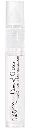 Physicians Formula Mineral Wear Diamond Gloss, Brillo de Labios Transparente,Gloss Híbrido con Suero de Alto Brillo para unos Labios Más Carnosos, Suaves y Nutridos