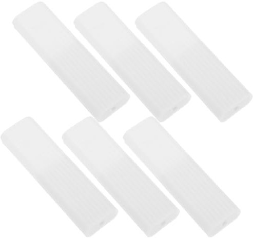 BESTonZON 6pcs White Square Blind Cord Handles for Roller Shades Window Blind Pull Cord Ends Vertical Holder Accessories for Curtain Chain Control
