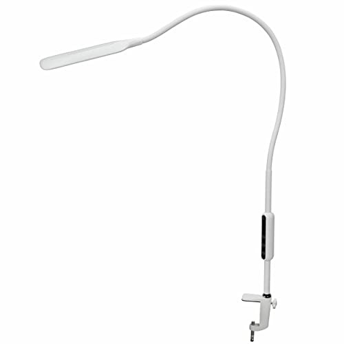 Nähwelt Flach Lumina LED Tisch-Arbeitsleuchte (weiß/dimmbar/Tischklemme)