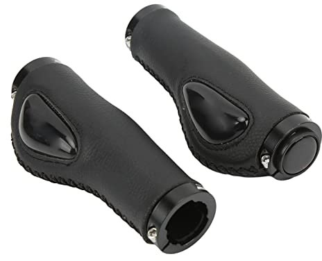 Ergonomische Fahrradlenkergriffe aus Faserleder, Bequeme Fahrradgriffe aus Aluminiumlegierung, Passend für Standard-22,2-mm-Mountainbikes