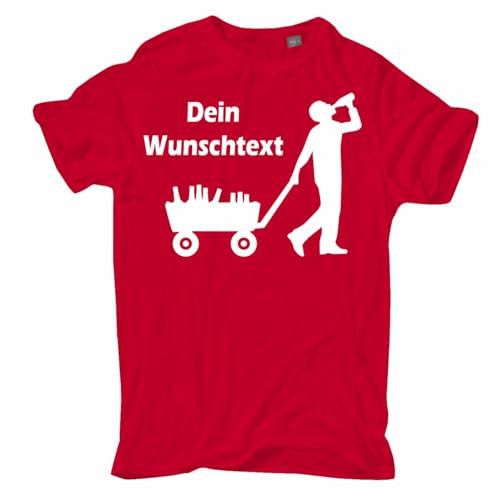 Spaß Kostet Herren Tshirt Bollerwagen Motiv mit eigenen Text Name Vatertag männertag Motive