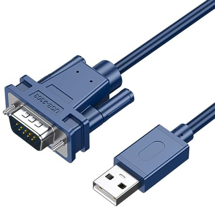 Hsupez Adaptador USB a RS232/serie/DB9, 1,2 m, serie USB a RS-232 (9 pines) DB9 con chipset PL2303 Prolific, compatible con Windows 11/10/8.1/8/7, Mac OS X 10.6 y superior