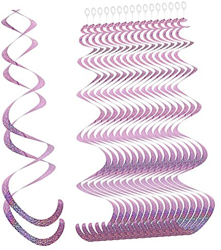 JEWEDECO 30stücke Bunte Spiralförmige Dekorationen Hängende Wanddekoration Für Geburtstagsfeiern Hochzeiten Und Leuchtende Farben Für Festliche