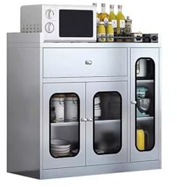 Aufbewahrungswagen Küchenwagen Kücheninseln aus Edelstahl Küchenschränke for den Haushalt Lagerschränke Zubereitungstische for Restaurants küchenwagen