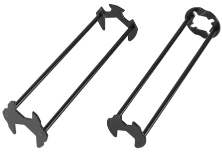 Tiardey 2 Pcs Basin Faucet Sink Wrench Four Jaw Hex Tap Spanner Plumbing Tools Multifunctional Iron Robust 7 Sizes Universal for Tight Spaces Kitchen Bathroom