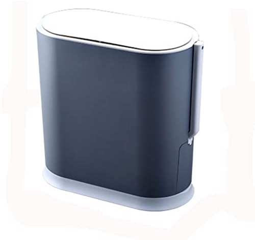 ONMYJFD 8L Smart Trash Can Household Induction Waterproof Toilet Cover Toilet Brush Integrated Paper Baske Trash Bin(Blue)