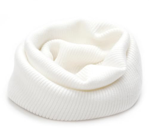 YWTAENOH - Écharpes en cachemire pour hommes et femmes - Tour de cou chaud en tricot - Écharpes à boucle circulaire - Écharpe infinie épaisse pour le cou, blanc, Taille unique