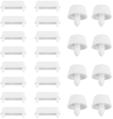 Lot de 24 Tampons Abattant WC, Tampons Universels pour Siège de Toilette, Amortisseurs de Bruit, Accessoires de Salle de Bain, pour la Maison, le Bureau, l'hôtel, Blanc