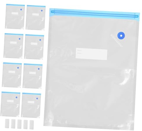VANZACK Sacs Sous Vide Alimentaire Réutilisables avec Zip et Clips Étanches Résistants Au Froid Chaleur pour Conservation et Rangement des Aliments Frais et Cuits
