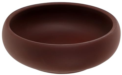 HEMOTON Traditionelle Chinesische Teeschale 600 Ml für Teezeremonie Rustikale Ton Schale Braun Kamin Teeschale Dekorativer Teehalter